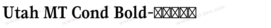 Utah MT Cond Bold字体转换